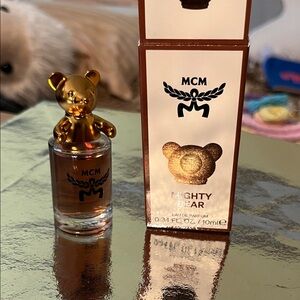 NIB MCM Mighty Bear Gold collectible bottle